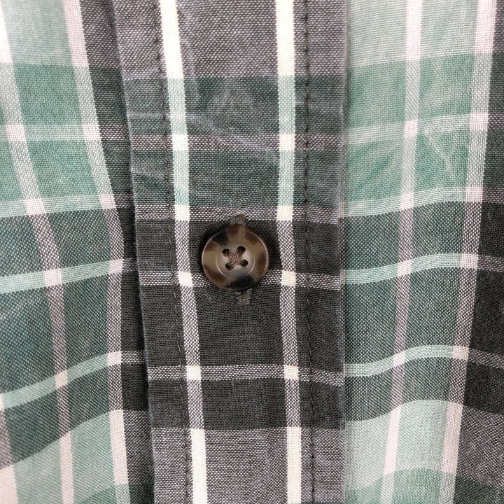 2000'S Woolrich Short-Sleeve Cotton Check Shirt, Men's Size L (approx.) cotton green type Vintage Second Hand
