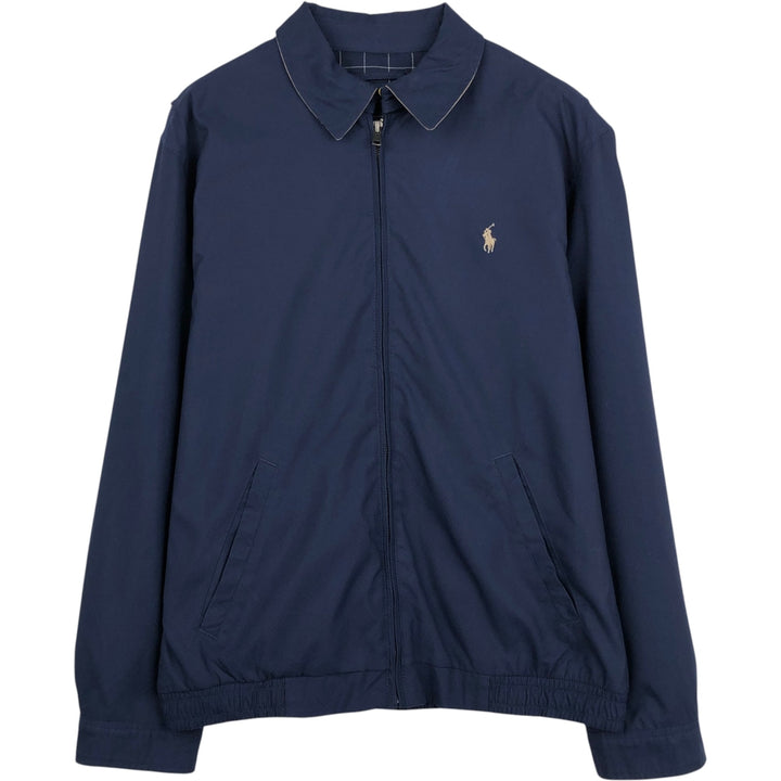 Ralph Lauren POLO RALPH LAUREN Swing Top Sports Jacket Men's M polyester navy blue type Vintage Second Hand