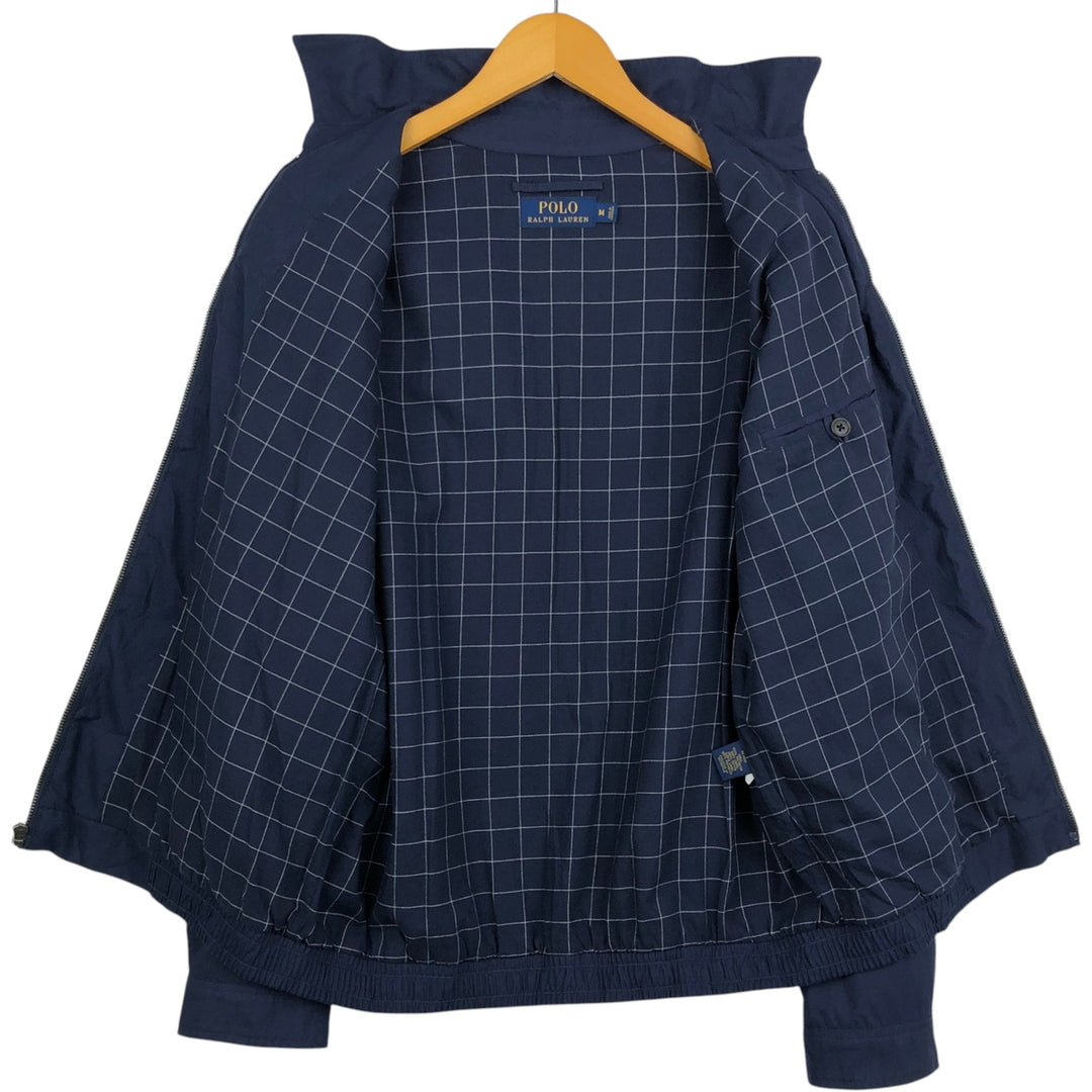 Ralph Lauren POLO RALPH LAUREN Swing Top Sports Jacket Men's M polyester navy blue type Vintage Second Hand
