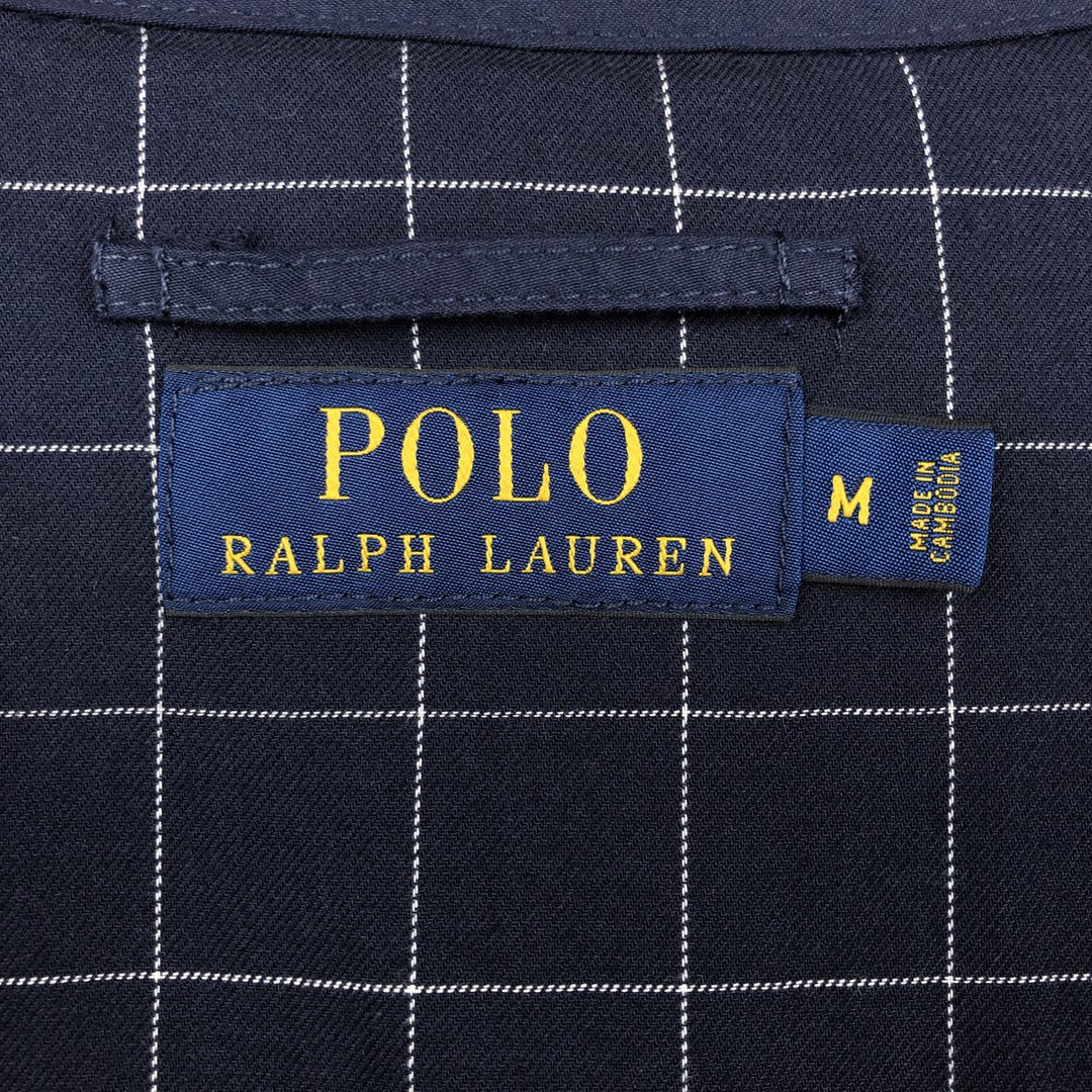 Ralph Lauren POLO RALPH LAUREN Swing Top Sports Jacket Men's M polyester navy blue type Vintage Second Hand