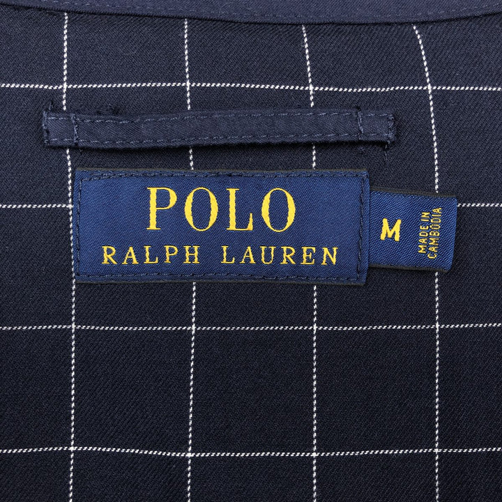 Ralph Lauren POLO RALPH LAUREN Swing Top Sports Jacket Men's M polyester navy blue type Vintage Second Hand