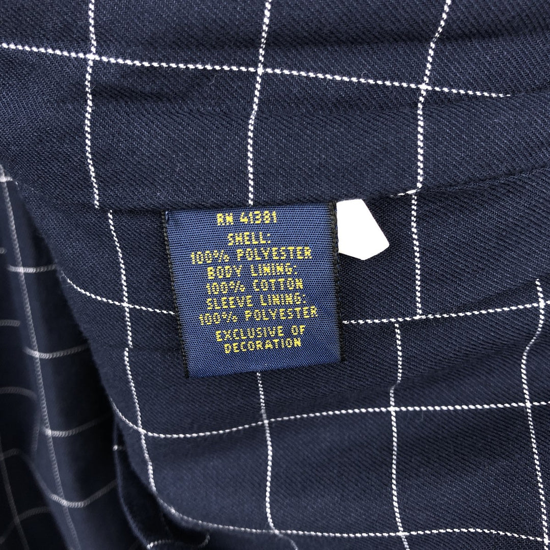 Ralph Lauren POLO RALPH LAUREN Swing Top Sports Jacket Men's M polyester navy blue type Vintage Second Hand