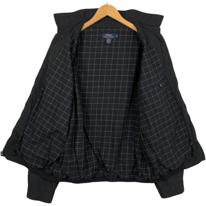 Ralph Lauren POLO RALPH LAUREN Swing Top Sports Jacket Men's L size polyester black type Vintage Second Hand