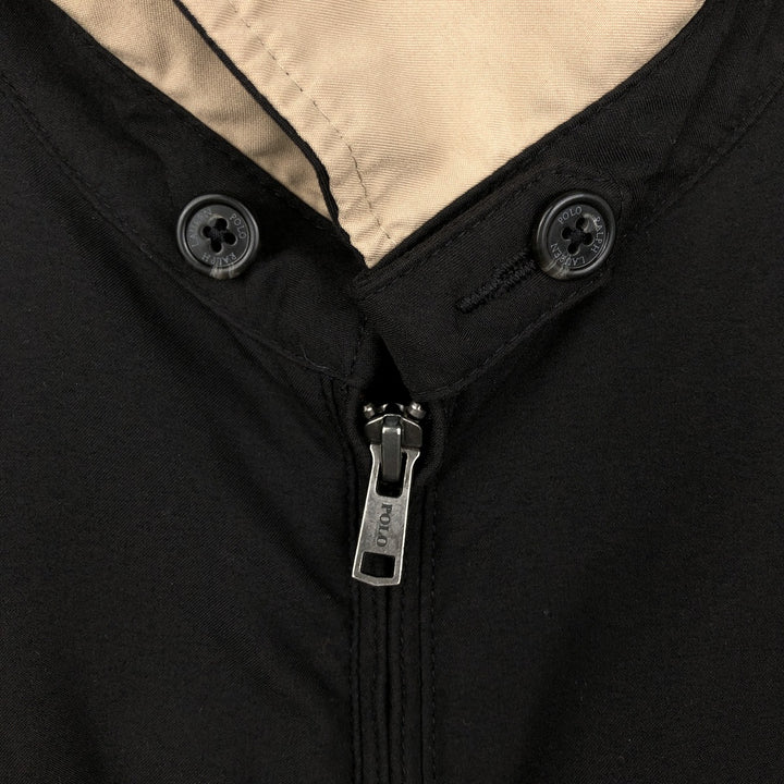 Ralph Lauren POLO RALPH LAUREN Swing Top Sports Jacket Men's L size polyester black type Vintage Second Hand