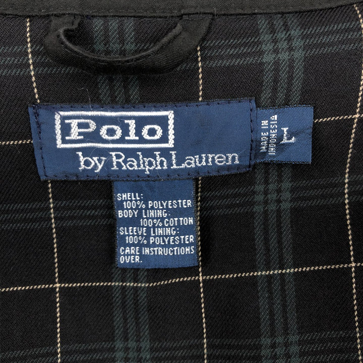 Ralph Lauren POLO by Ralph Lauren Swing Top Sports Jacket Men's L size polyester black type Vintage Second Hand