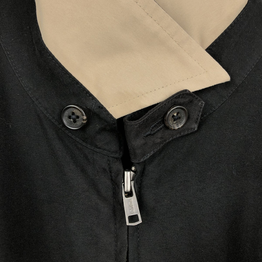 Ralph Lauren POLO by Ralph Lauren Swing Top Sports Jacket Men's L size polyester black type Vintage Second Hand