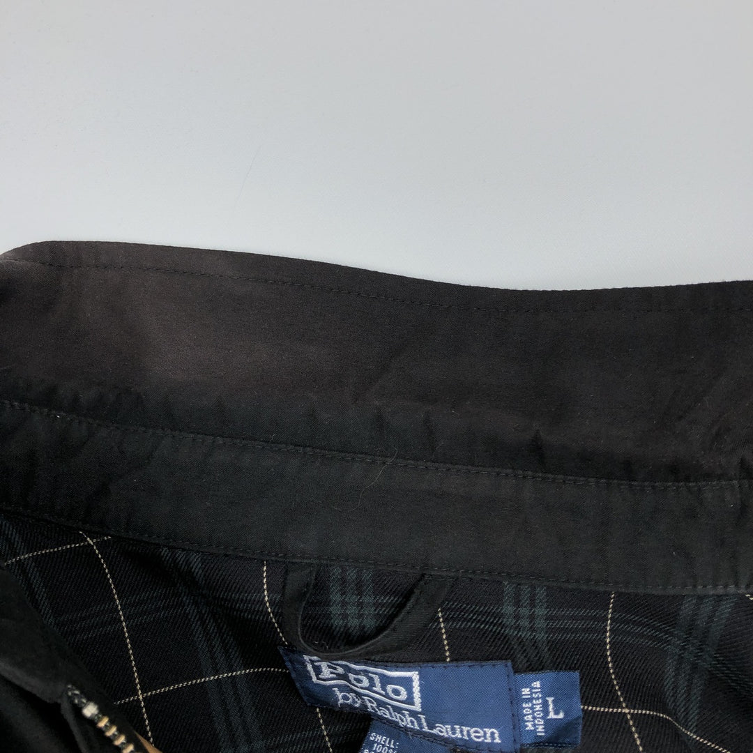 Ralph Lauren POLO by Ralph Lauren Swing Top Sports Jacket Men's L size polyester black type Vintage Second Hand