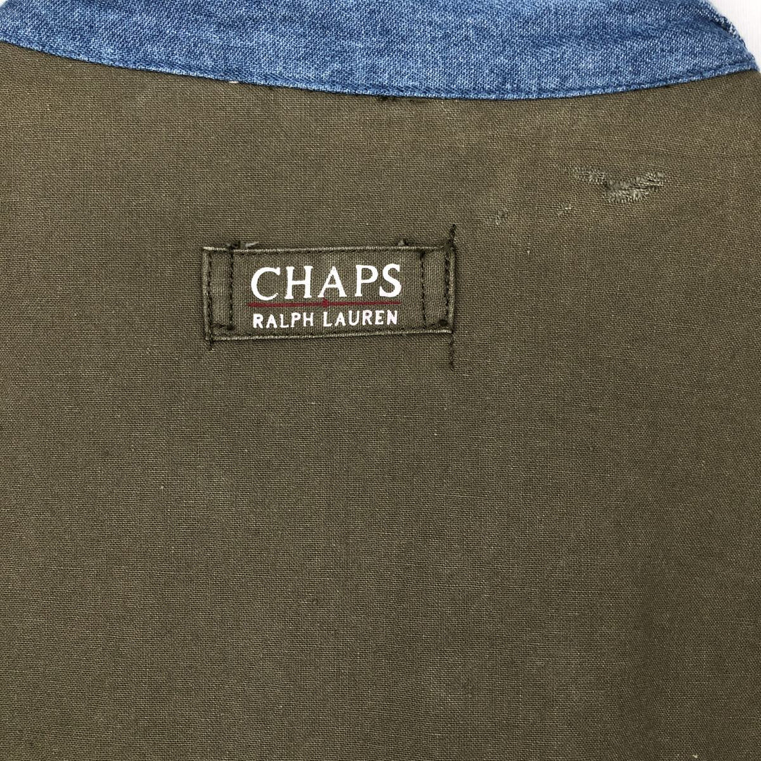 80'S Ralph Lauren CHAPS swing top sports jacket, men's size L, vintage cotton Khaki type Vintage Second Hand