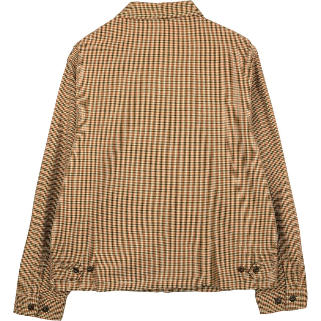90'S GAP Old Gap Check Pattern Swing Top Sport Jacket Men's Size L (approx.) Vintage cotton Beige type Vintage Second Hand