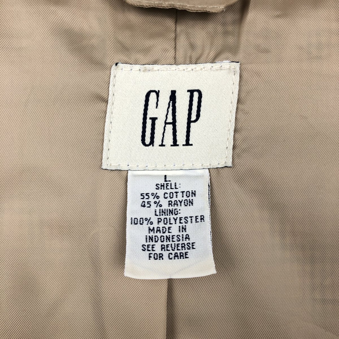 90'S GAP Old Gap Check Pattern Swing Top Sport Jacket Men's Size L (approx.) Vintage cotton Beige type Vintage Second Hand
