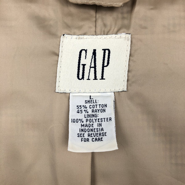 90'S GAP Old Gap Check Pattern Swing Top Sport Jacket Men's Size L (approx.) Vintage cotton Beige type Vintage Second Hand