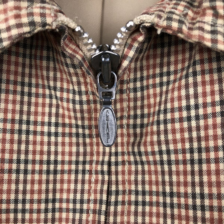 90'S GAP Old Gap Check Pattern Swing Top Sport Jacket Men's Size L (approx.) Vintage cotton Beige type Vintage Second Hand