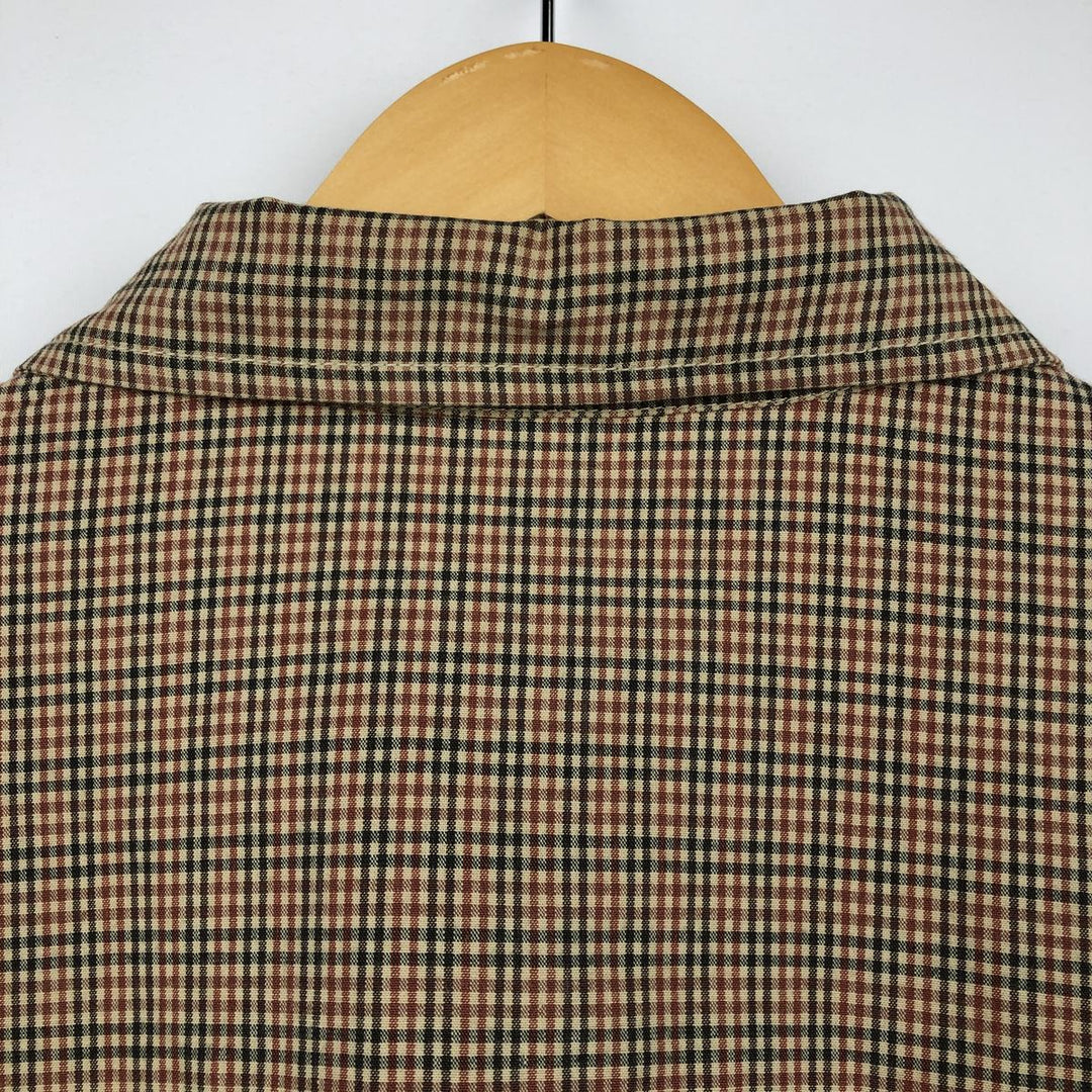 90'S GAP Old Gap Check Pattern Swing Top Sport Jacket Men's Size L (approx.) Vintage cotton Beige type Vintage Second Hand