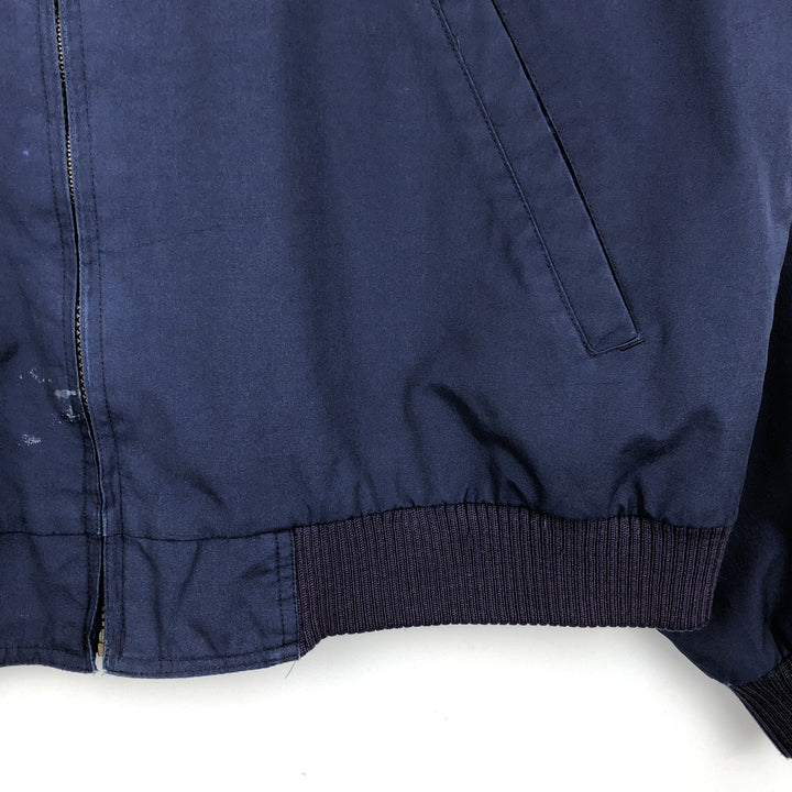 80s-90'S Eddie Bauer Harrington Jacket, Swing Top, Black Tag, Men's Size L (Equivalent), Vintage polyester navy blue type Vintage Second Hand