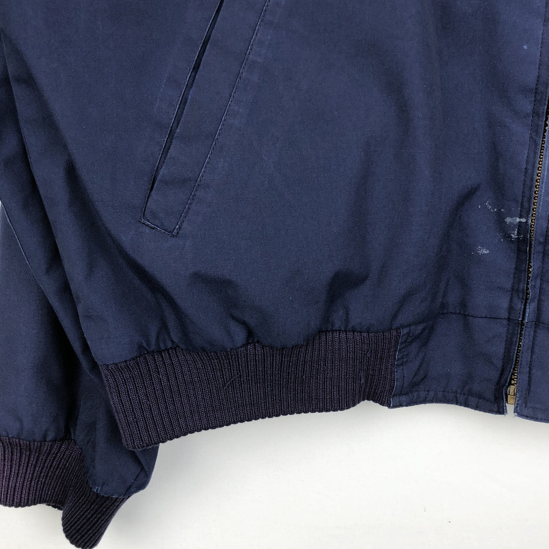 80s-90'S Eddie Bauer Harrington Jacket, Swing Top, Black Tag, Men's Size L (Equivalent), Vintage polyester navy blue type Vintage Second Hand