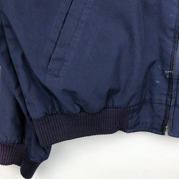 80s-90'S Eddie Bauer Harrington Jacket, Swing Top, Black Tag, Men's Size L (Equivalent), Vintage polyester navy blue type Vintage Second Hand