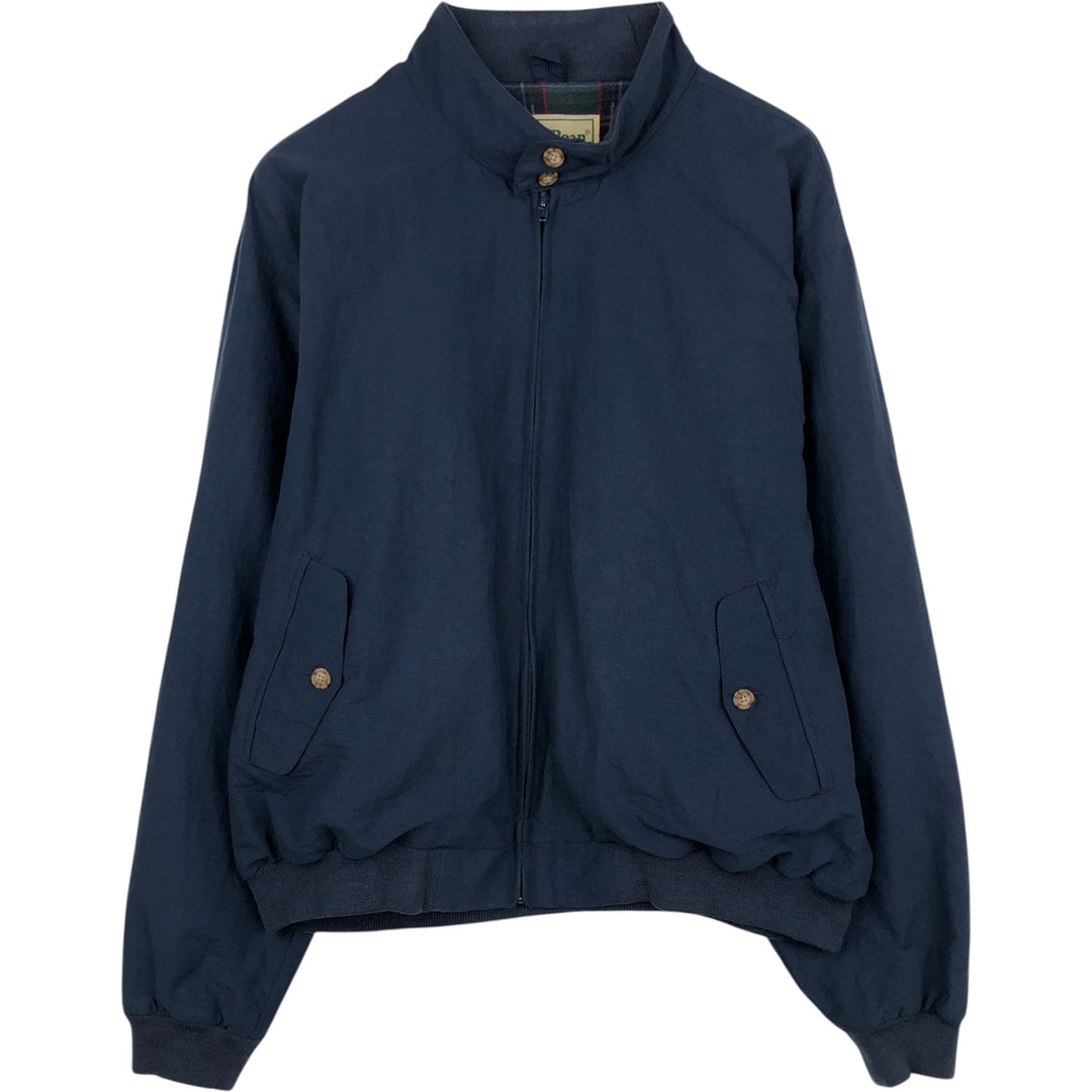 ~90'S LL Bean Harrington Jacket Swing Top Men's Size L Vintage Nylon navy blue type Vintage Second Hand