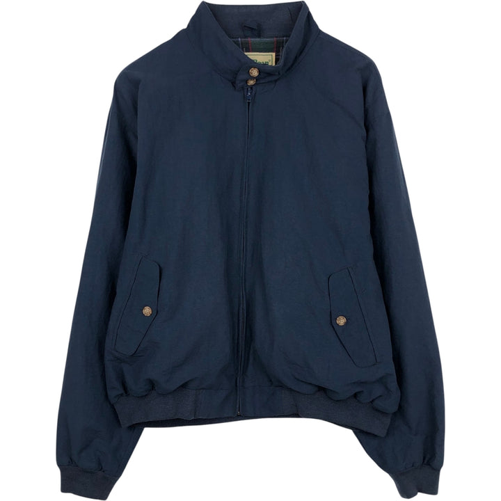 ~90'S LL Bean Harrington Jacket Swing Top Men's Size L Vintage Nylon navy blue type Vintage Second Hand