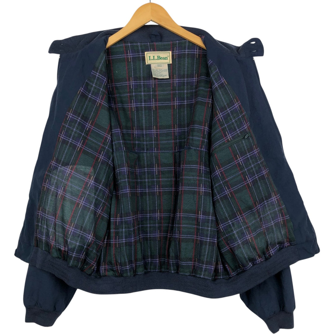 ~90'S LL Bean Harrington Jacket Swing Top Men's Size L Vintage Nylon navy blue type Vintage Second Hand