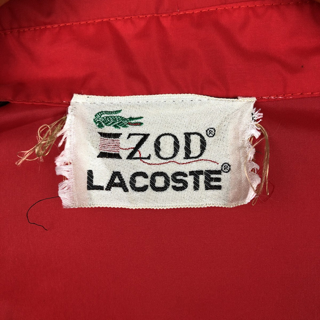 1970'S Lacoste IZOD Coach Jacket, Men's Size L (approx.), Vintage unclear red type Vintage Second Hand