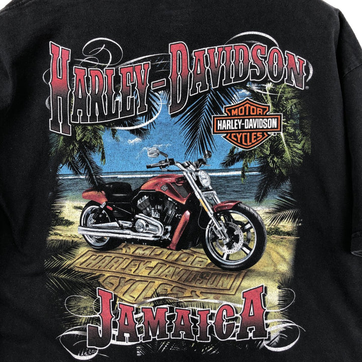 Harley-Davidson Motorcycle Bike T-shirt, Men's XL size cotton black type Vintage Second Hand
