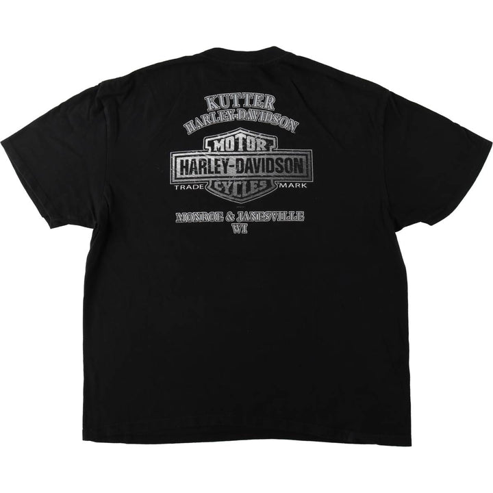 Harley-Davidson Motorcycle Bike T-shirt, Men's XXL cotton black type Vintage Second Hand