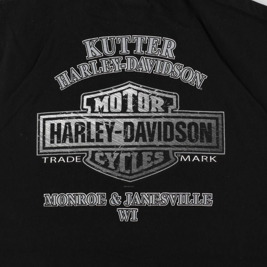 Harley-Davidson Motorcycle Bike T-shirt, Men's XXL cotton black type Vintage Second Hand