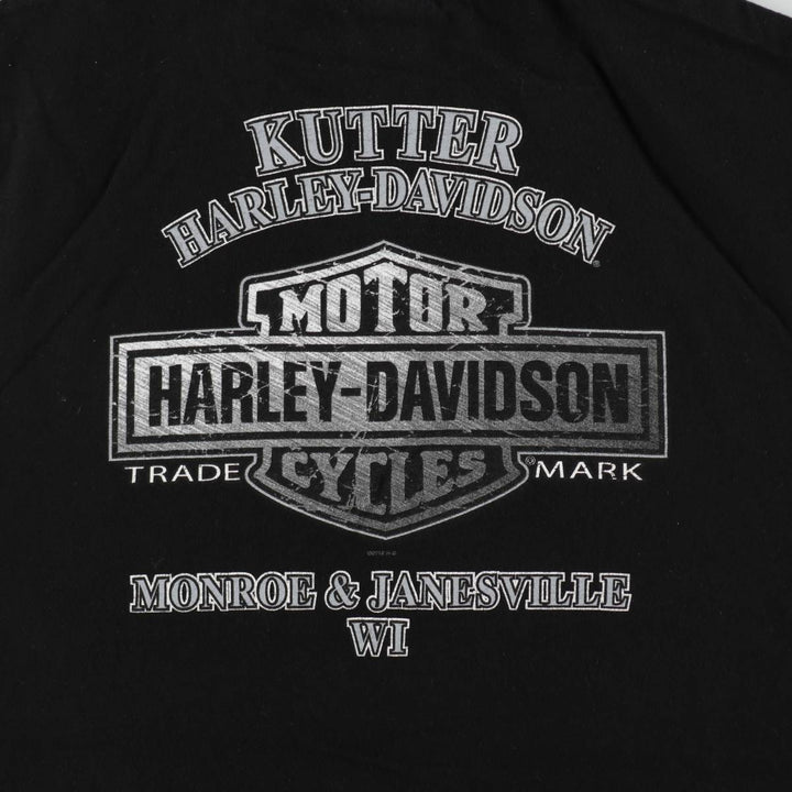 Harley-Davidson Motorcycle Bike T-shirt, Men's XXL cotton black type Vintage Second Hand