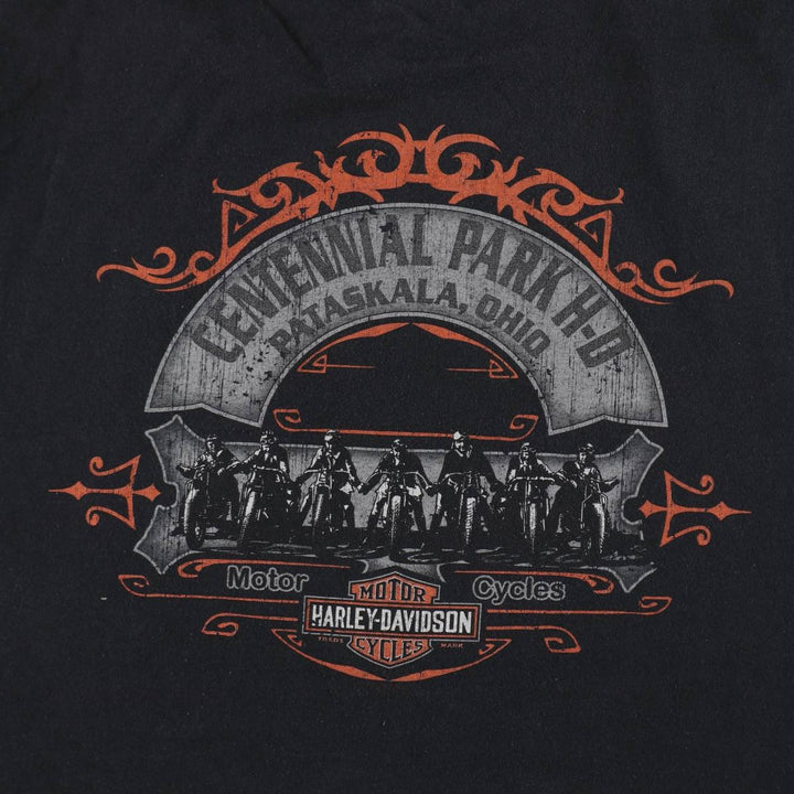 Harley-Davidson Motorcycle Bike T-shirt, Men's XL size cotton black type Vintage Second Hand