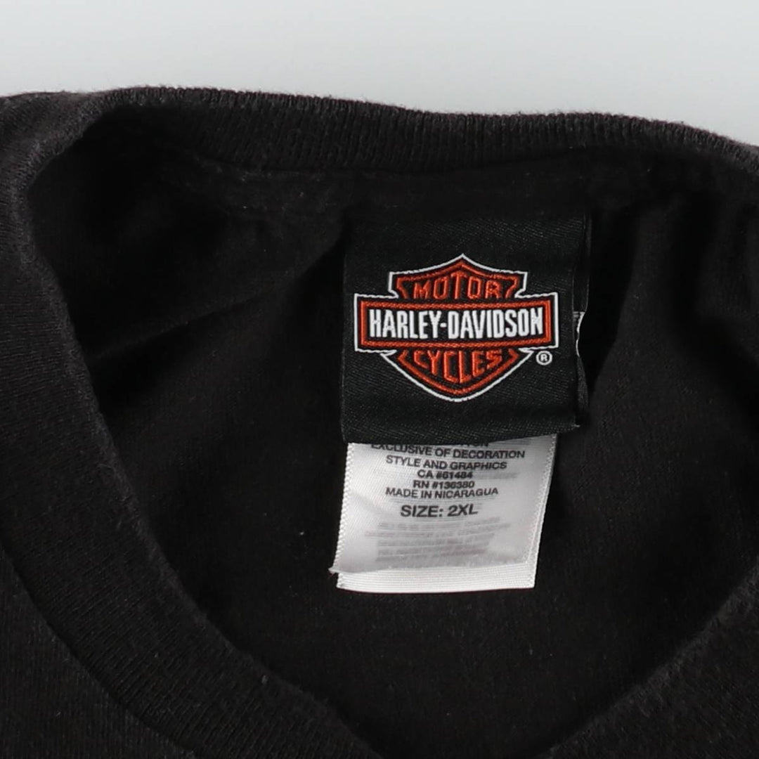Harley-Davidson Motorcycle Bike T-shirt, Men's XXL cotton black type Vintage Second Hand