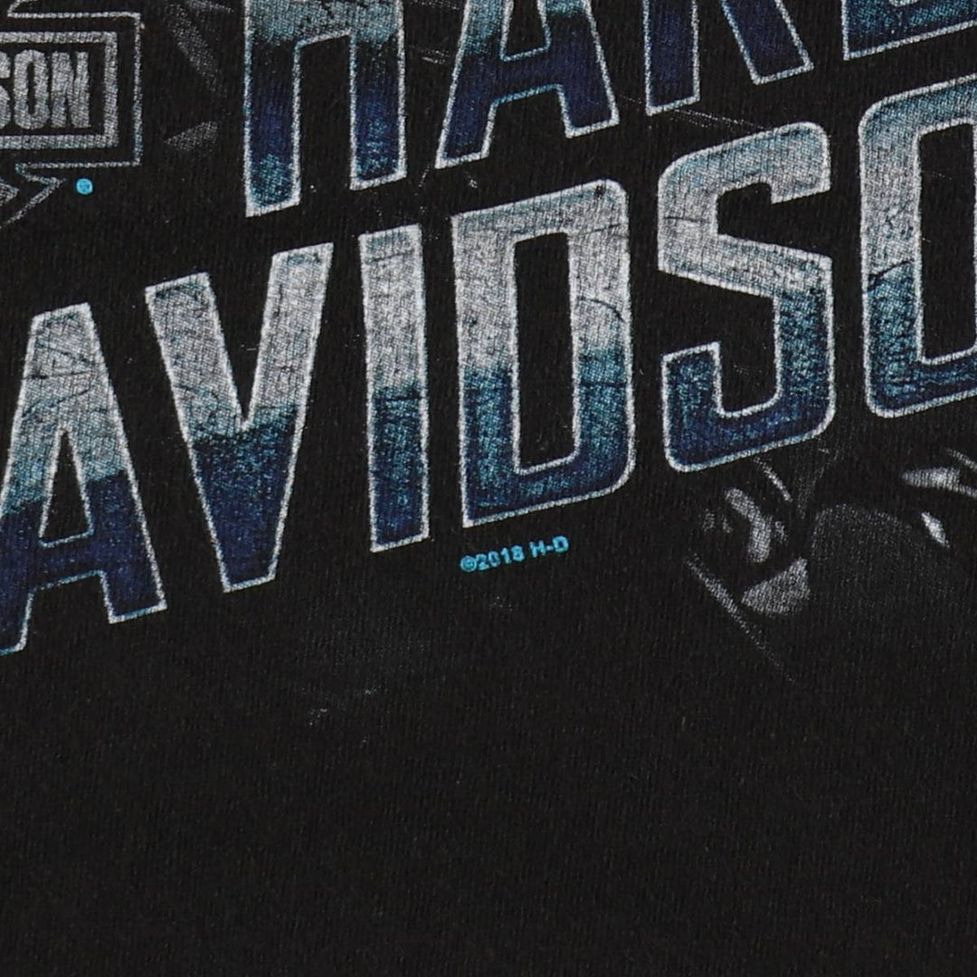 Harley-Davidson Motorcycle Bike T-shirt, Men's XXL cotton black type Vintage Second Hand