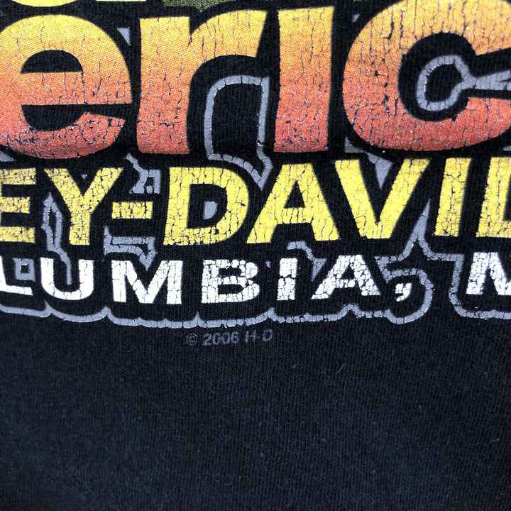 Harley-Davidson Motorcycle Bike T-shirt, Men's XL size unclear black type Vintage Second Hand