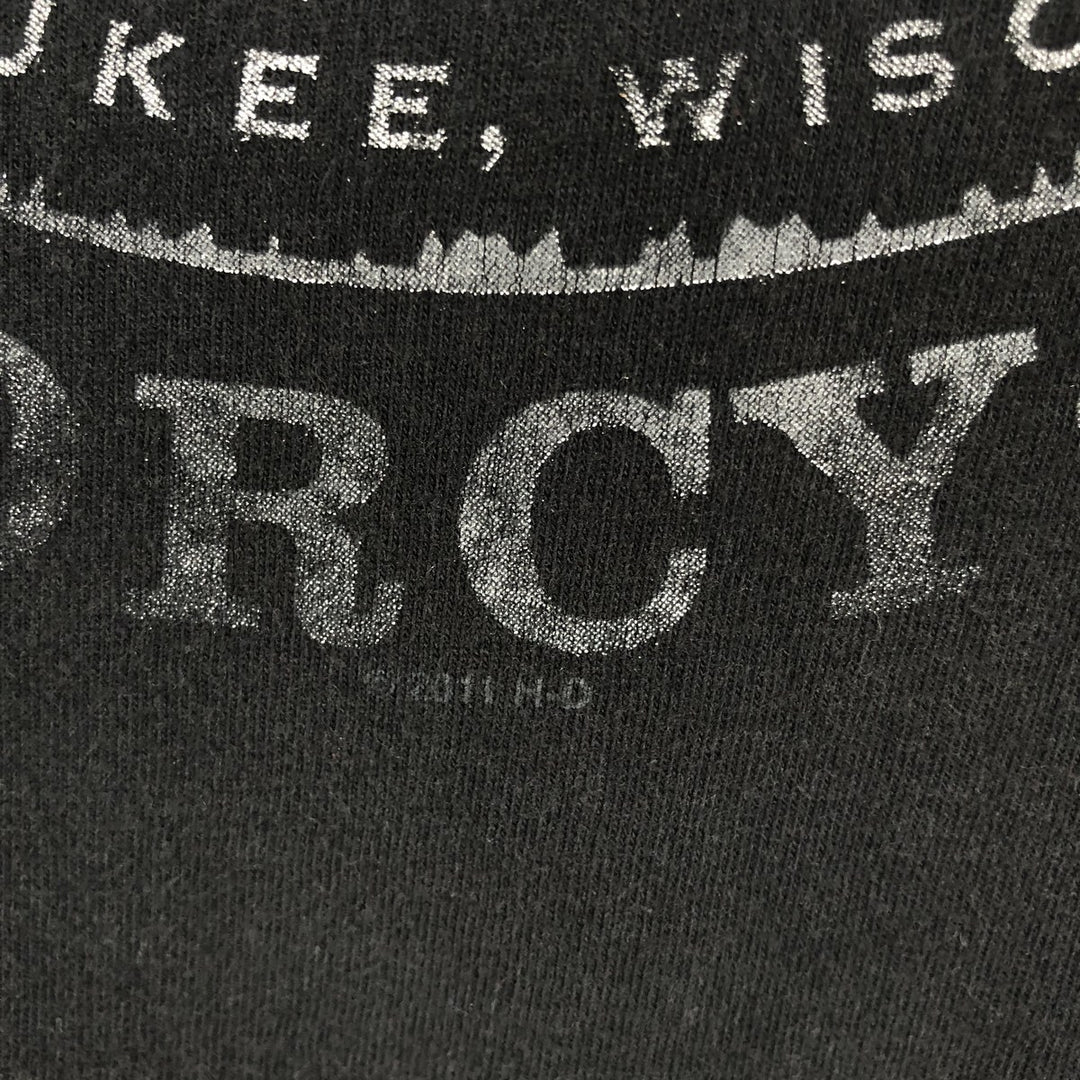 Harley-Davidson Motorcycle Bike T-shirt, Men's XL size unclear black type Vintage Second Hand