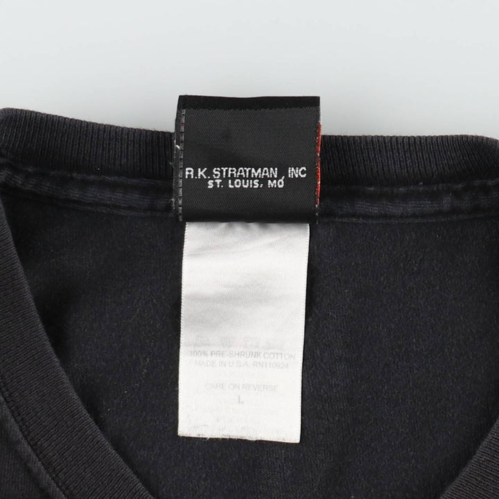 Harley-Davidson Motorcycle T-Shirt, Made in USA, Men's Size L (equivalent), Double-Sided Print cotton black type Vintage Second Hand