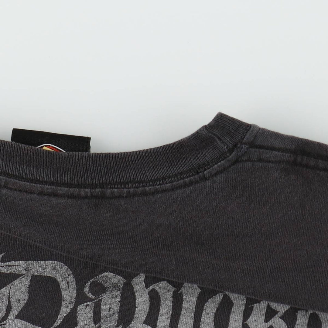 Harley-Davidson Motorcycle T-Shirt, Made in USA, Men's Size L (equivalent), Double-Sided Print cotton black type Vintage Second Hand