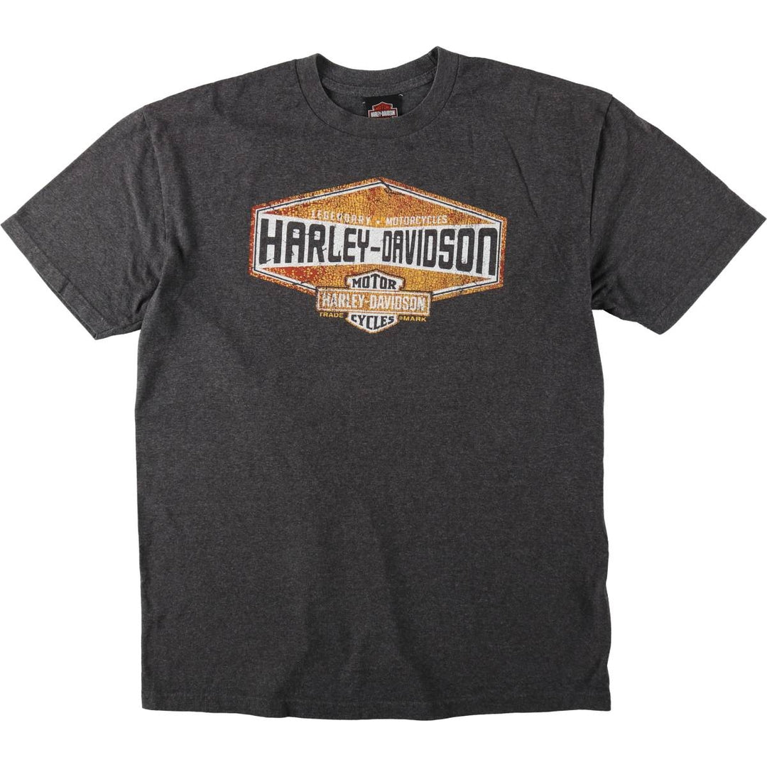 Harley-Davidson Motorcycle Bike T-shirt, Men's XL size cotton Charcoal Vintage Second Hand