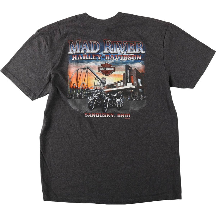 Harley-Davidson Motorcycle Bike T-shirt, Men's XL size cotton Charcoal Vintage Second Hand