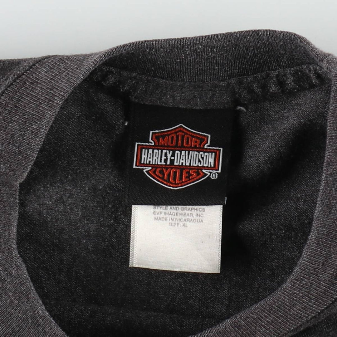 Harley-Davidson Motorcycle Bike T-shirt, Men's XL size cotton Charcoal Vintage Second Hand