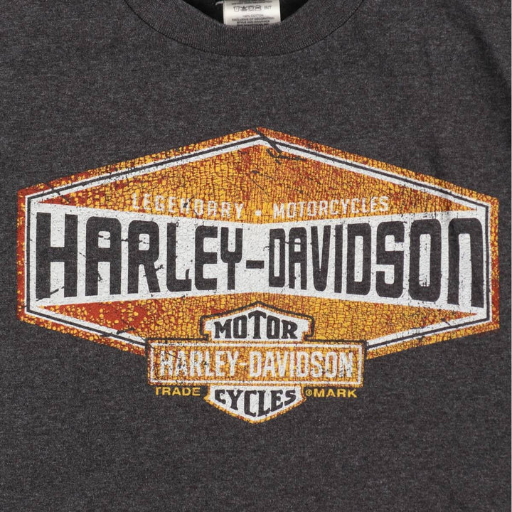 Harley-Davidson Motorcycle Bike T-shirt, Men's XL size cotton Charcoal Vintage Second Hand