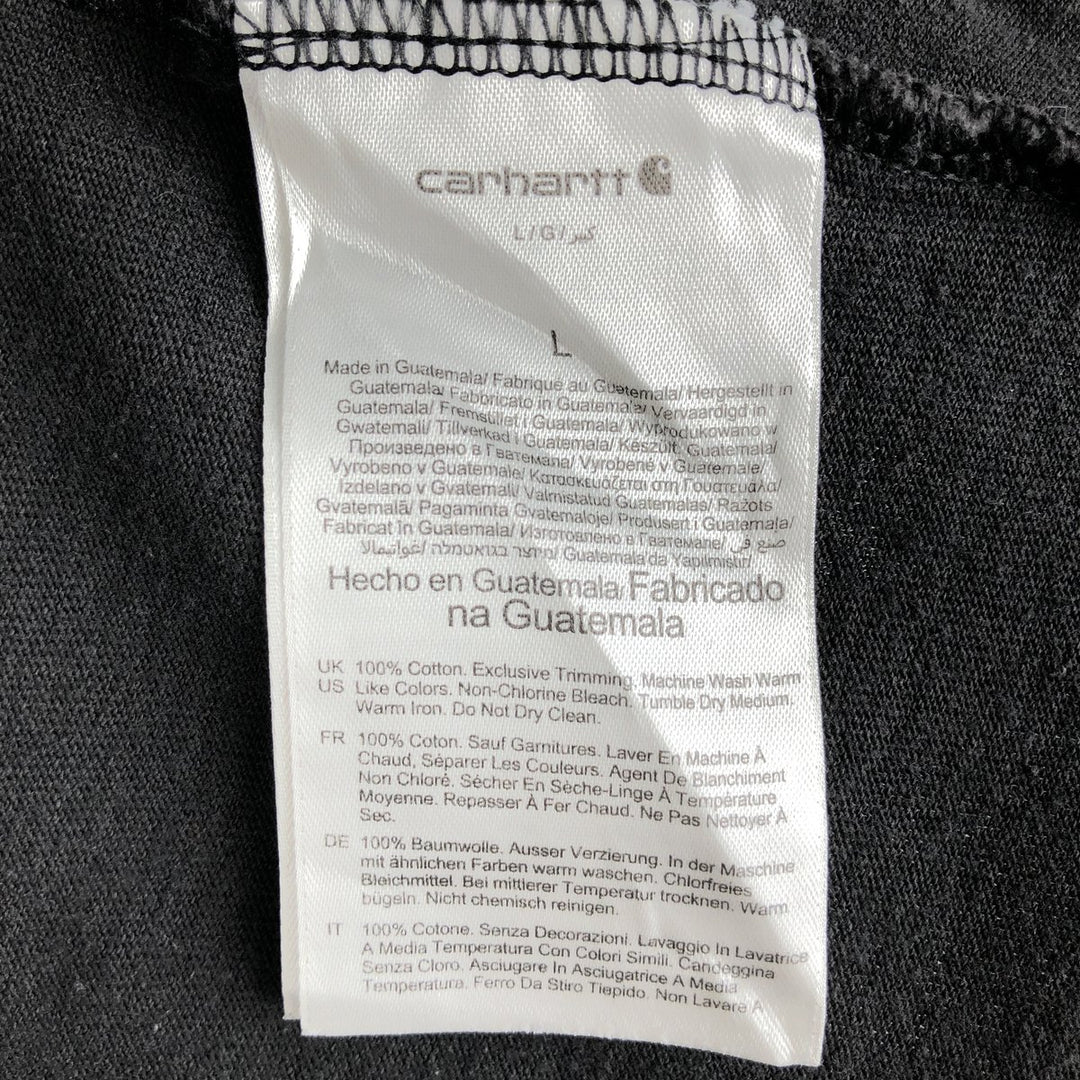 Carhartt Loose Fit Solid Pocket Long T-Shirt, Men's Size L cotton black type Vintage Second Hand