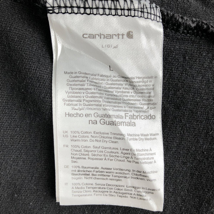 Carhartt Loose Fit Solid Pocket Long T-Shirt, Men's Size L cotton black type Vintage Second Hand