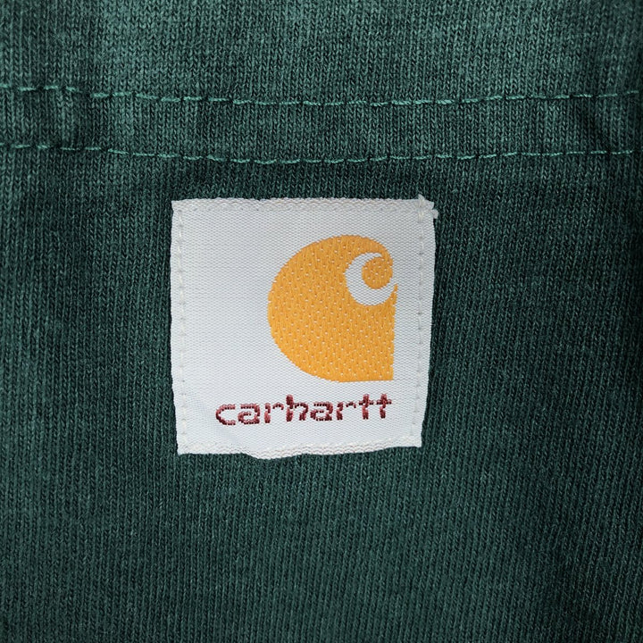 Carhartt Solid Pocket Long T-Shirt, Men's Size Medium cotton green type Vintage Second Hand