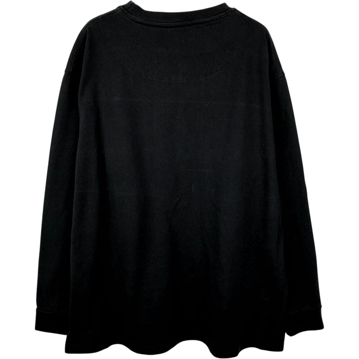Ben Davis plain pocket long-sleeved T-shirt, men's size XL. cotton black type Vintage Second Hand