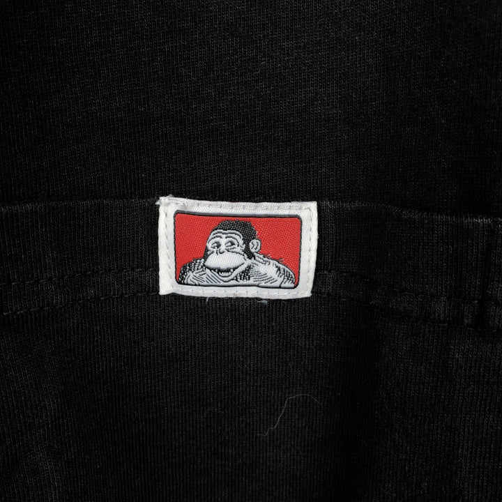 Ben Davis plain pocket long-sleeved T-shirt, men's size XL. cotton black type Vintage Second Hand