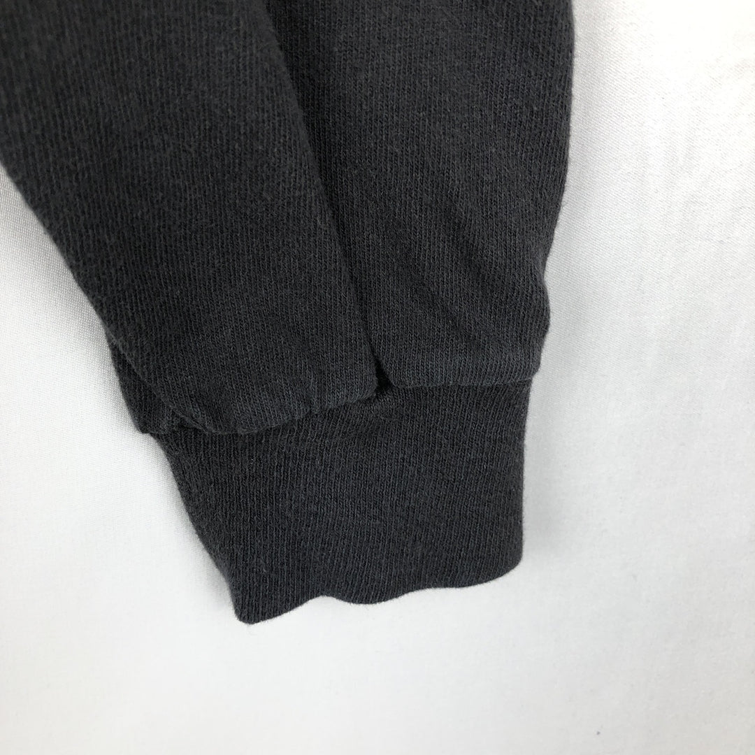 2000'S Delta Bear Pattern Long-Sleeve T-Shirt (Men's Size L) cotton black type Vintage Second Hand
