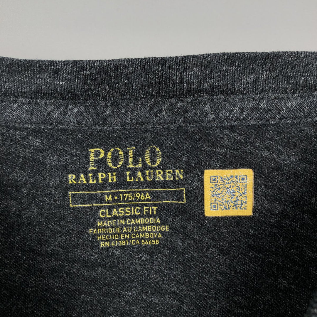 Ralph Lauren POLO RALPH LAUREN Long T-shirt Long T Men's M size unclear black type Vintage Second Hand