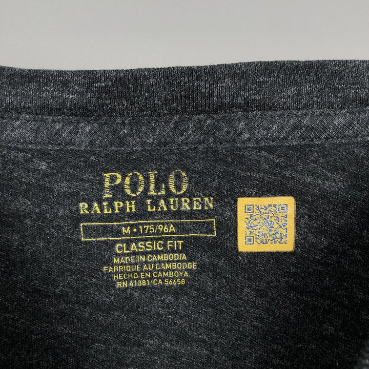 Ralph Lauren POLO RALPH LAUREN Long T-shirt Long T Men's M size unclear black type Vintage Second Hand