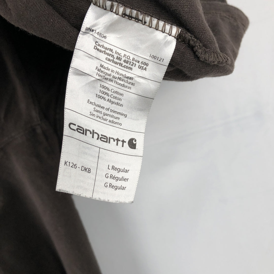 Carhartt Original Fit Long Sleeve T-Shirt, Men's Size L cotton brown type Vintage Second Hand