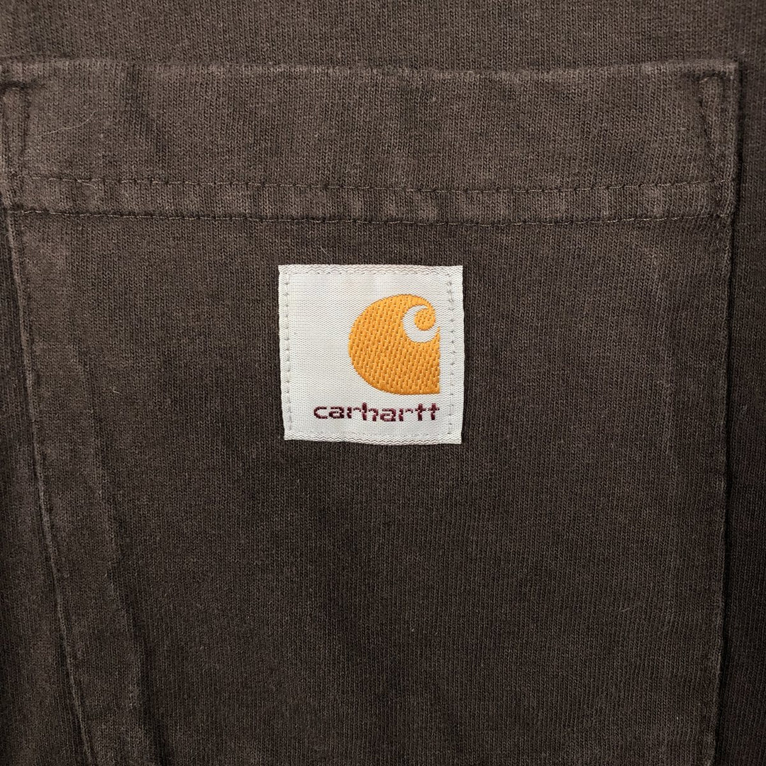 Carhartt Original Fit Long Sleeve T-Shirt, Men's Size L cotton brown type Vintage Second Hand