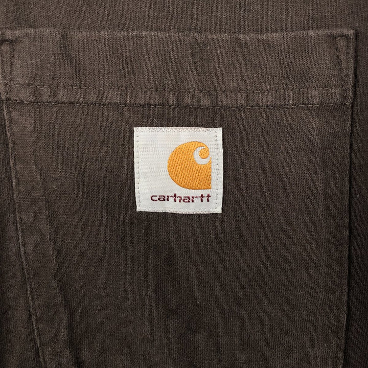 Carhartt Original Fit Long Sleeve T-Shirt, Men's Size L cotton brown type Vintage Second Hand